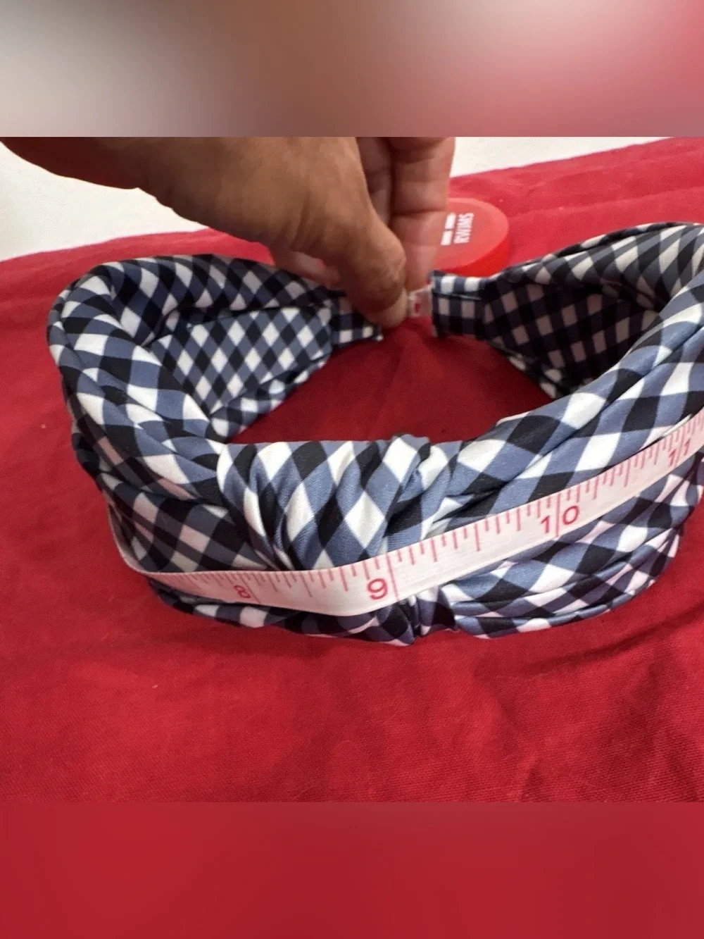 Black & White Gingham Knot Headband - Women Accessories